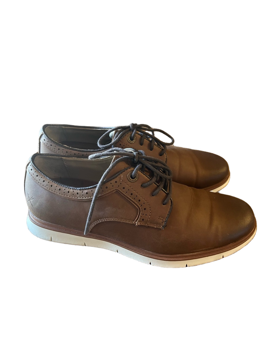 Denver Hayes Brown Wingtip Oxford Hybrid Dress Shoes Men's 8.5